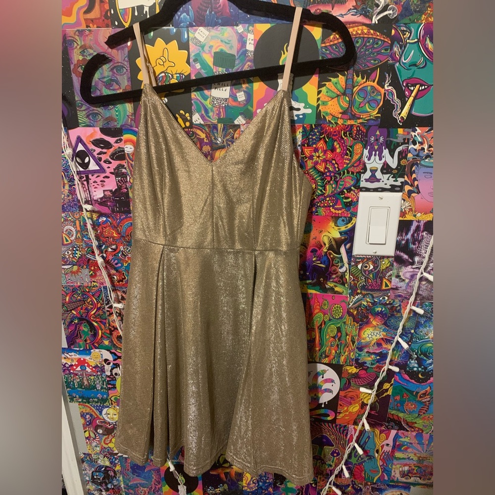 shinny basic dress